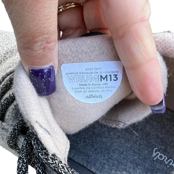 Allbirds Wool Runner-Up Mizzles Atlas Black Sole Mens 13 - Picture 8 of 10